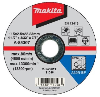 TARCZA DO METALU 115 x 2,5 x 22,2mm
