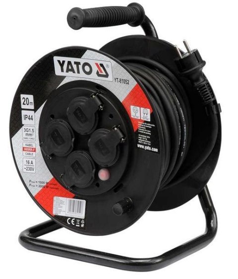 YATO PRZEDŁUŻACZ BĘBNOWY 30m 3 x 1,5mm2 IP44 81053 YATO PRZEDŁUŻACZ BĘBNOWY 30m 3 x 1,5mm2 IP44 81053