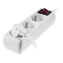 AWTOOLS PRZEDŁUŻACZ DOMOWY BIAŁY 3 GNIAZDA 1,5m Z UZIEMIENIEM, WYŁĄCZNIK