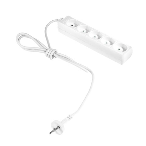 AWTOOLS PRZEDŁUŻACZ DOMOWY BIAŁY BEZ UZIEMIENIA 5 - GNIAZD 1,5m