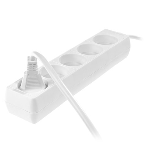 AWTOOLS PRZEDŁUŻACZ DOMOWY BIAŁY BEZ UZIEMIENIA 5 - GNIAZD 3,0m