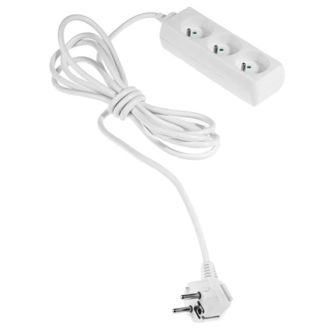 AWTOOLS PRZEDŁUŻACZ DOMOWY BIAŁY 3 - GNIAZDA 5,0m Z UZIEMIENIEM