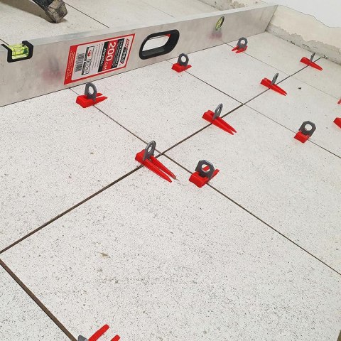 AWTOOLS SYSTEM POZIOMOWANIA PŁYTEK LEVEL UP 1,0mm - 6-17mm - KLIPS 100szt. + KLIN 100szt.