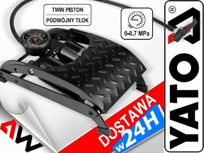YATO POMPKA NOŻNA DWUTŁOKOWA + AKCESORIA 7350