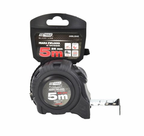 AWTOOLS MIARA ZWIJANA MAGNET. ABS 7,5m/ 25mm