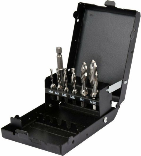 YATO ZESTAW WIERTŁA-GWINTOWNIKI M3-M10 kpl. 7szt. HEX