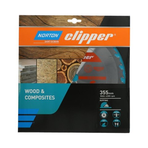 NORTON PIŁA TARCZOWA 355mm x 30mm x 24z DREWNO I KOMPOZYTY ATB (3,2 / 2,4)
