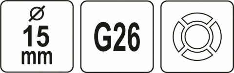 YATO GŁOWICA CZTEROSZCZĘKOWA DO SMAROWNICY