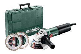 METABO SZLIFIERKA KĄT.125 /WQ 1100-125 WALIZKA + 2 TARCZE DIAMENTOWE
