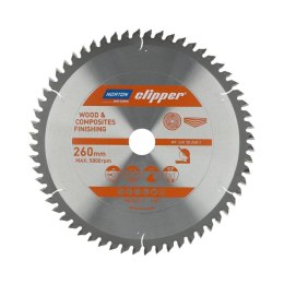 NORTON PIŁA TARCZOWA 260mm x 30mm x 60z DREWNO I KOMPOZYTY ATB Neg (2,6 / 1,8)