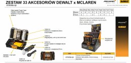 DEWALT ZESTAW AKCESORIÓW 33cz. Z PRZYSTAWKĄ KĄTOWĄ /MACLAREN