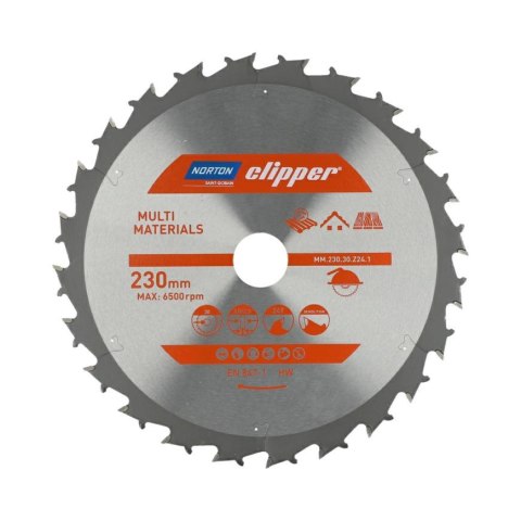 NORTON PIŁA TARCZOWA 230mm x 30mm x 24z MULTI MATERIALS DEMOLITION (3,0/2,0)