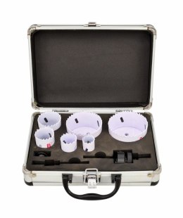 AWTOOLS KOMPLET OTWORNIC BIMETALOWYCH W WMETALOWEJ WALIZCE 8 elem. 22-73mm BLACK LINE