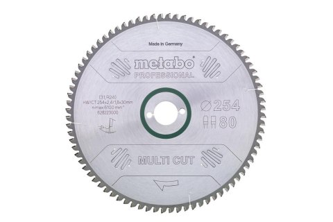 METABO PIŁA TARCZOWA FZ/TZ 254x30x80z MULTI CUT PROFESSIONAL