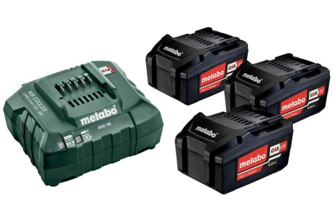 METABO ZESTAW AKUMULATORÓW 3x4.0Ah +ŁADOWARKA ASC 55