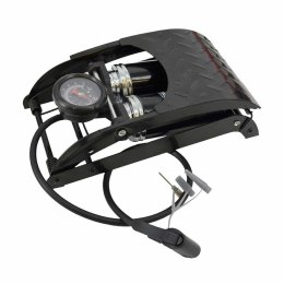 AWTOOLS POMPKA NOŻNA DWUTŁOKOWA Z MANOMETREM