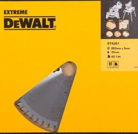 DEWALT PIŁA TARCZ.250x30mmx60z DEWALT PIŁA TARCZ.250x30mmx60z
