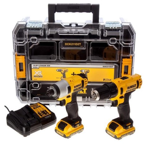 DEWALT ZESTAW COMBO 10,8V DCK211D2T (DCD710+DCF815) 2x2,0Ah TSTAK V DEWALT ZESTAW COMBO 10,8V DCK211D2T (DCD710+DCF815) 2x2,0Ah TSTAK V