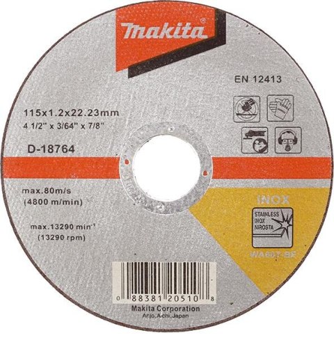 TARCZA DO METALU 115x1,2x22x2mm INOX TARCZA DO METALU 115x1,2x22x2mm INOX
