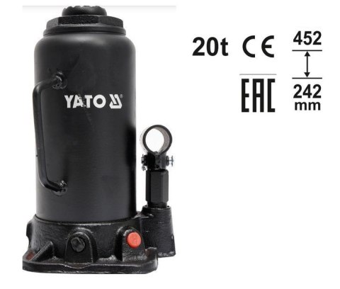 YATO DŹWIGNIK TŁOKOWY HYDRAULICZNY SŁUPKOWY 20T 242-452mm YATO DŹWIGNIK TŁOKOWY HYDRAULICZNY SŁUPKOWY 20T 242-452mm