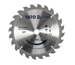 YATO PIŁA TARCZOWA 190 x 20mm 24-ZĘBY WIDIOWE 60634