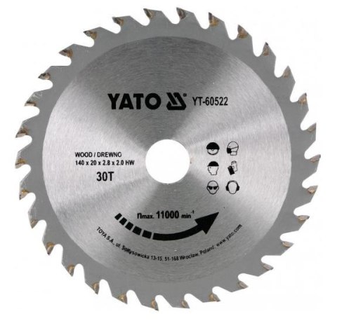YATO PIŁA TARCZOWA WIDIOWA 216 x 30mm 48-ZĘBÓW 60682 YATO PIŁA TARCZOWA WIDIOWA 216 x 30mm 48-ZĘBÓW 60682