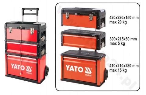 YATO WÓZEK NARZĘDZIOWY MODUŁOWY 3-CZĘŚCIOWY 09102 YATO WÓZEK NARZĘDZIOWY MODUŁOWY 3-CZĘŚCIOWY 09102