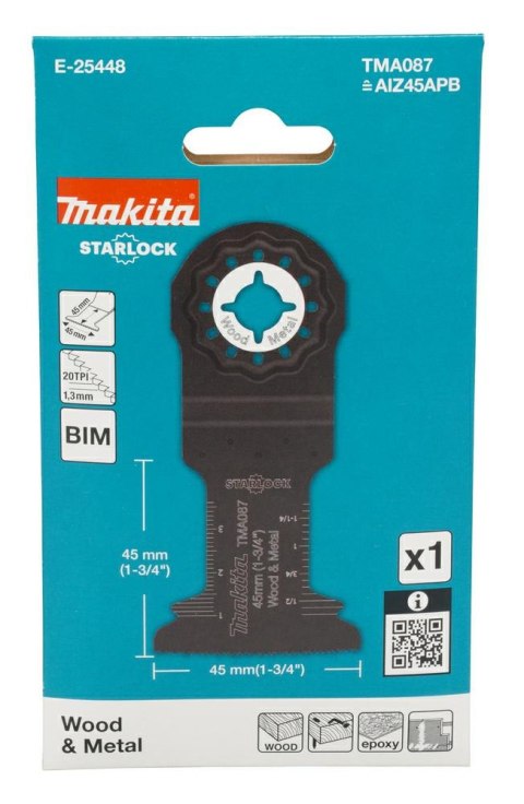 MAKITA MT BRZESZCZOT DO CIĘCIA WGŁĘBNEGO BIM 45mm x 45mm 20z/C TMA087