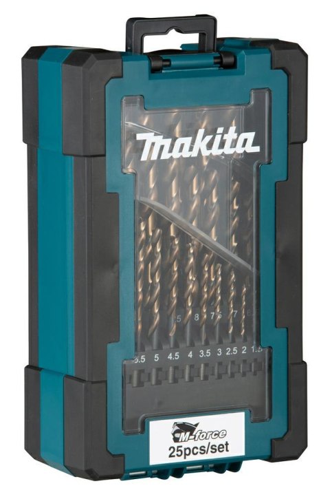 MAKITA ZESTAW WIERTEŁ DO METALU HSS-G M-FORCE 25szt.1-13mm