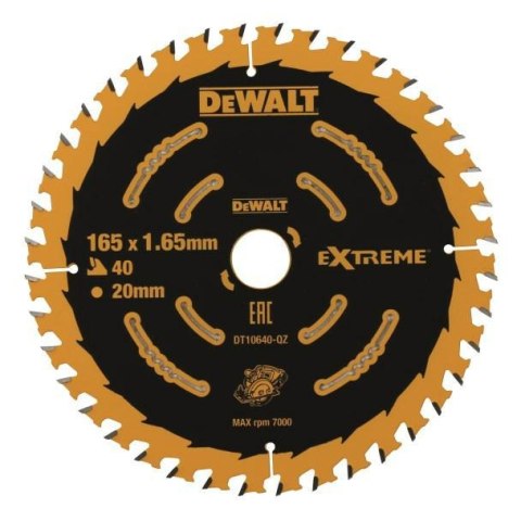 DEWALT PIŁA TARCZ.165x20mmx40z