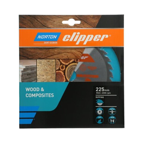 NORTON PIŁA TARCZOWA 225mm x 30mm x 32z DREWNO I KOMPOZYTY ATB (2,6 / 1,6)