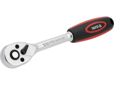 YATO GRZECHOTKA PROSTA Z PLASTIKOWĄ RĘKOJEŚCIĄ 3/8" 90T