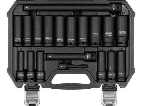 YATO ZESTAW NASADEK UDAROWYCH DŁUGICH 1/2" 19el. 8-24mm