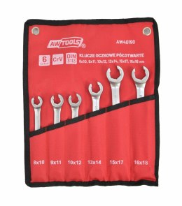 AWTOOLS ZESTAW KLUCZY PŁASKICH PÓŁOTWARTYCH KPL.6szt.