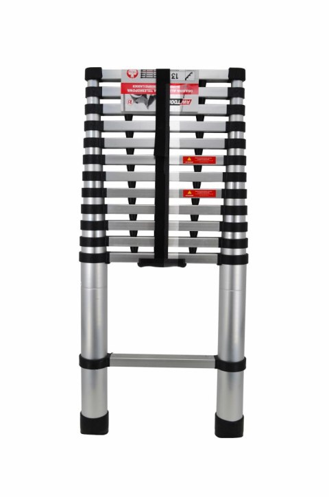 AWTOOLS DRABINA ALUMINIOWA TELESKOPOWA 3,8m 13 STOPNI