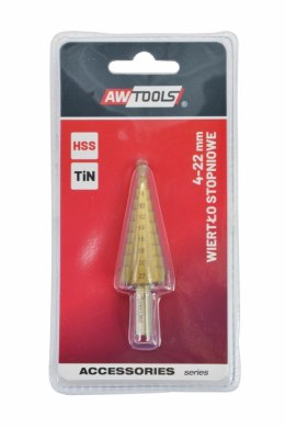 AWTOOLS WIERTŁO STOPNIOWE HSS-TIN / 4-22mm