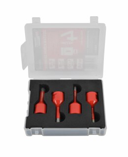 AWTOOLS ZESTAW KORON DO GRESU M14 4szt. /6-10mm/ NASYP DIAMENTOWY