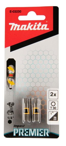 MAKITA KOŃCÓWKA WKRĘTAKOWA T30-25mm /2szt. IMPACT PREMIER
