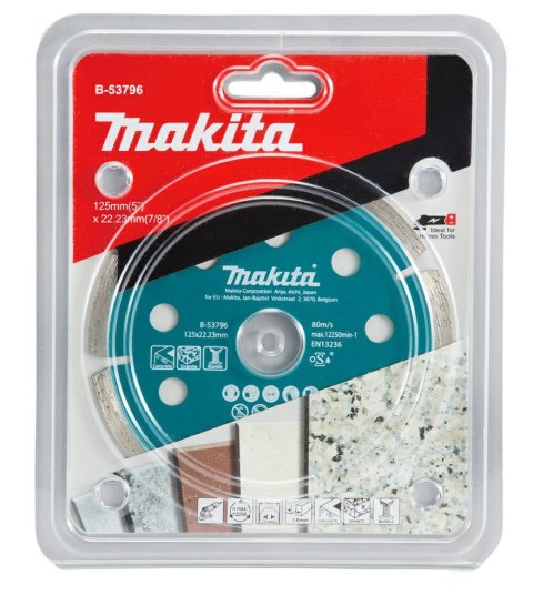 MAKITA TARCZA DIAMENTOWA 125x22,23mm SEGMENT (NA SUCHO) BETON, GRANIT, MARMUR