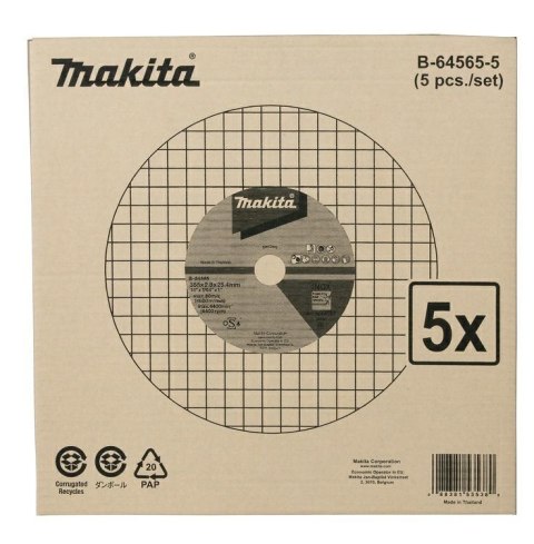 MAKITA TARCZA MET. 355mm x 2,8mm x 25,4mm /5szt. INOX DO LW1401