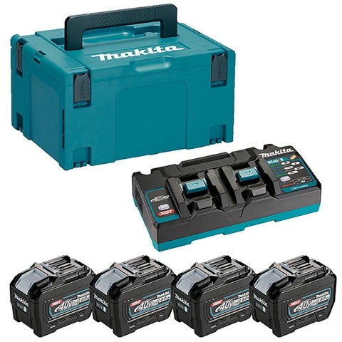 MAKITA ZESTAW ZASILAJĄCY 40V XGT (BL4080Fx4+DC40RB) (UN3480)
