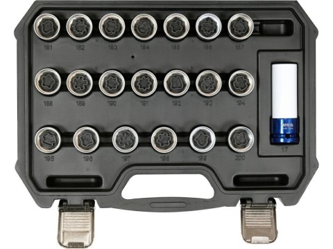 YATO ZESTAW NASADEK DO ŚRUB ZABEZPIECZAJĄCYCH