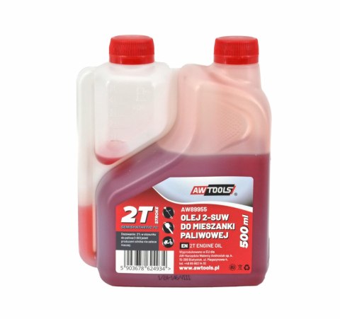 AWTOOLS OLEJ 2-SUW DO MIESZANKI PALIWOWEJ 0,5L CZERWONY Z DOZOWNIKIEM