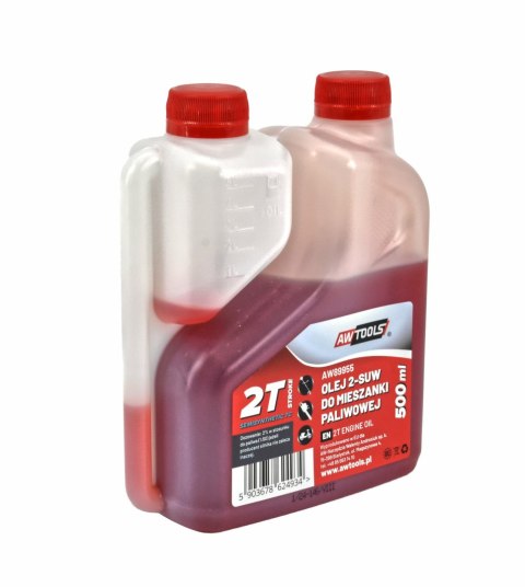 AWTOOLS OLEJ 2-SUW DO MIESZANKI PALIWOWEJ 0,5L CZERWONY Z DOZOWNIKIEM