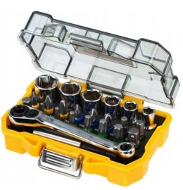 DEWALT ZESTAW KOŃCÓWEK +NASADKI +GRZECHOTKA 24cz.