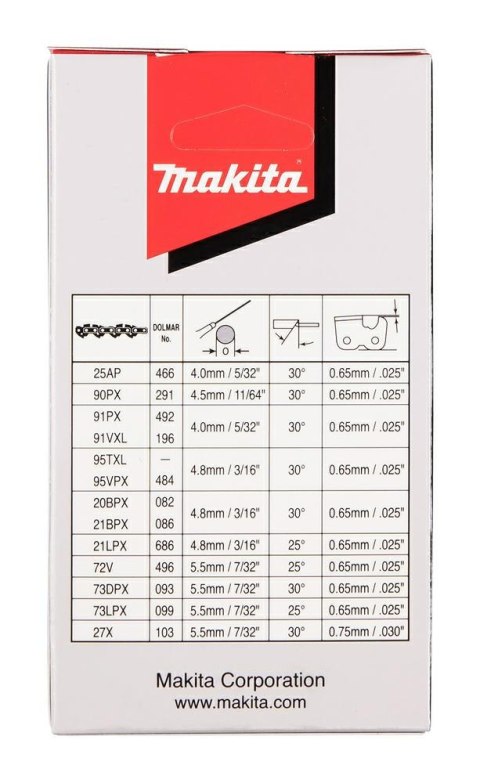 MAKITA ŁAŃCUCH TNĄCY 91VXL 25cm 1,3mm 3/8" DO EY2650H, EY401MP