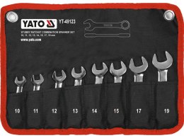 YATO KLUCZE PŁASKO-OCZK KRÓTKIE Z GRZECHO 8cz.