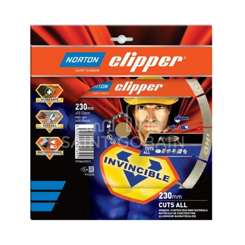 NORTON TARCZA DIAMENTOWA SEGMENTOWA 230mm INVICIBLE CUTS ALL