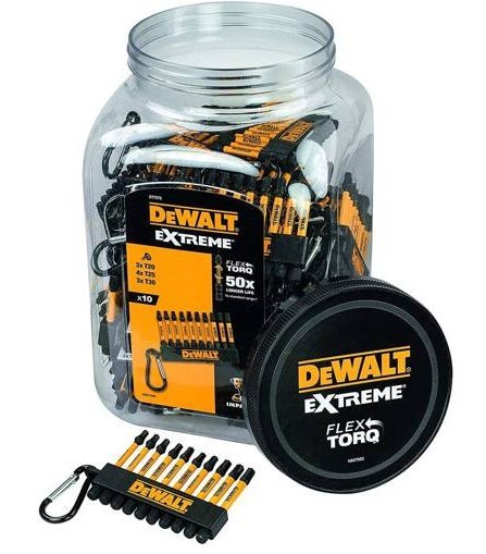 DEWALT ZESTAW KOŃCÓWEK FLEXTORQ 10cz. BRELOK
