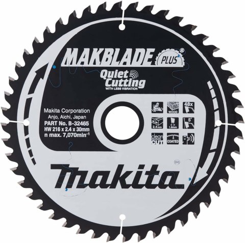 MAKITA PIŁA TARCZOWA 216x30x48z MAKBLADE PLUS DREWNO